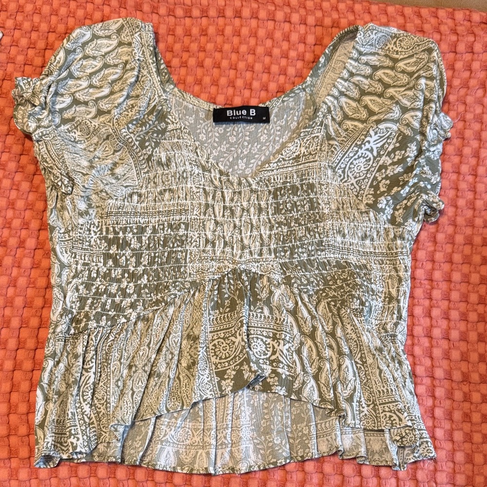 Blue B Women's Patterned Blouse - Gray